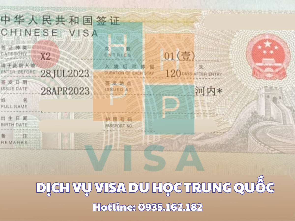 Visa du học Trung Quốc X2