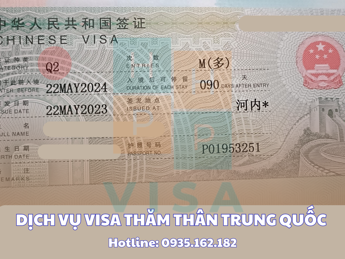 VISA THĂM THÂN TRUNG QUỐC